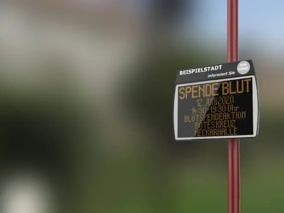 EVOCITY Informationstafel