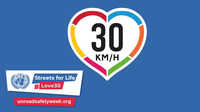 Logo der von der UN gesponserten Kampagne Streets for Life #Love30